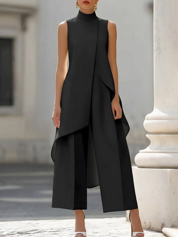 Loretta - Sculpted Asymmetric High-Neck Co-ord Set