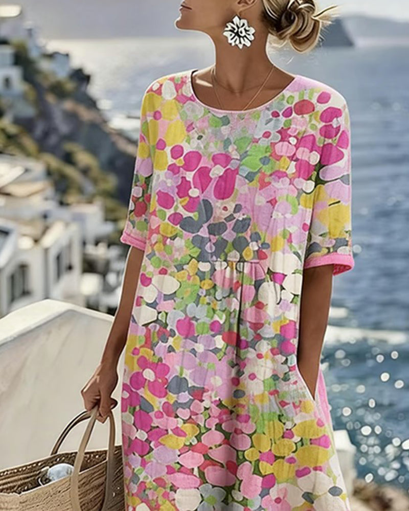 Adria - Soft-Touch A-Line Midi Dress