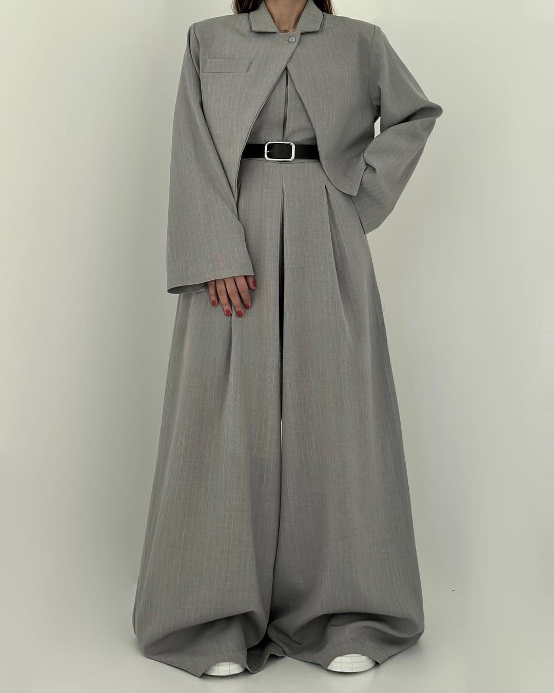 Lorayae - Soft-Touch Wide-Leg Jumpsuit & Jacket Set