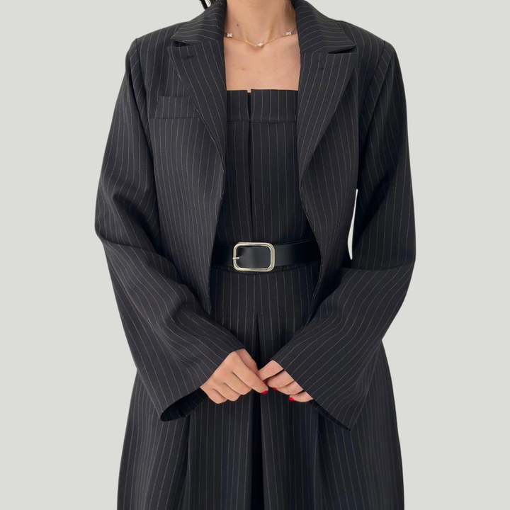 Lorayae - Soft-Touch Wide-Leg Jumpsuit & Jacket Set