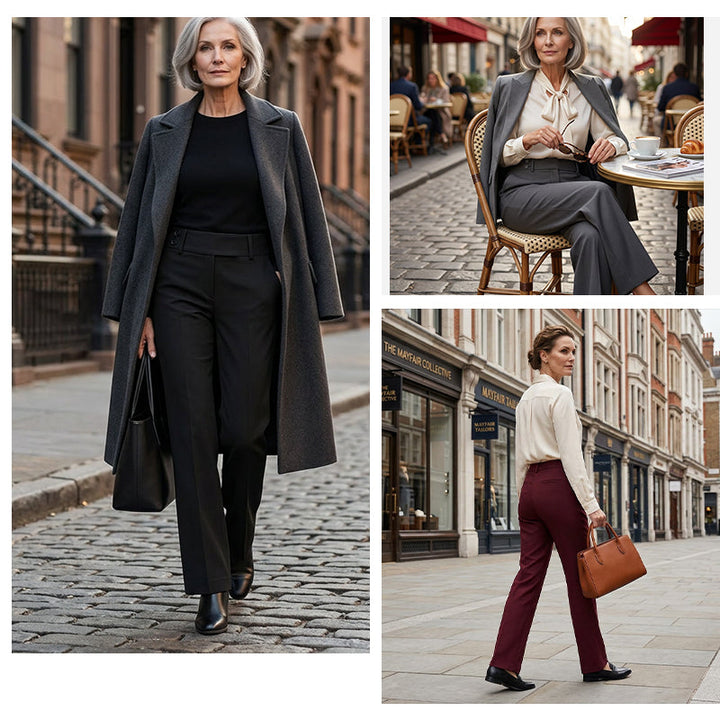 Nylah - Tailored Flared Suit Trousers