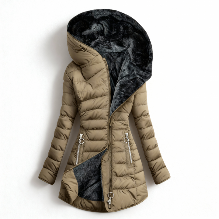 Leni - Warm Lined Hooded Puffer Coat
