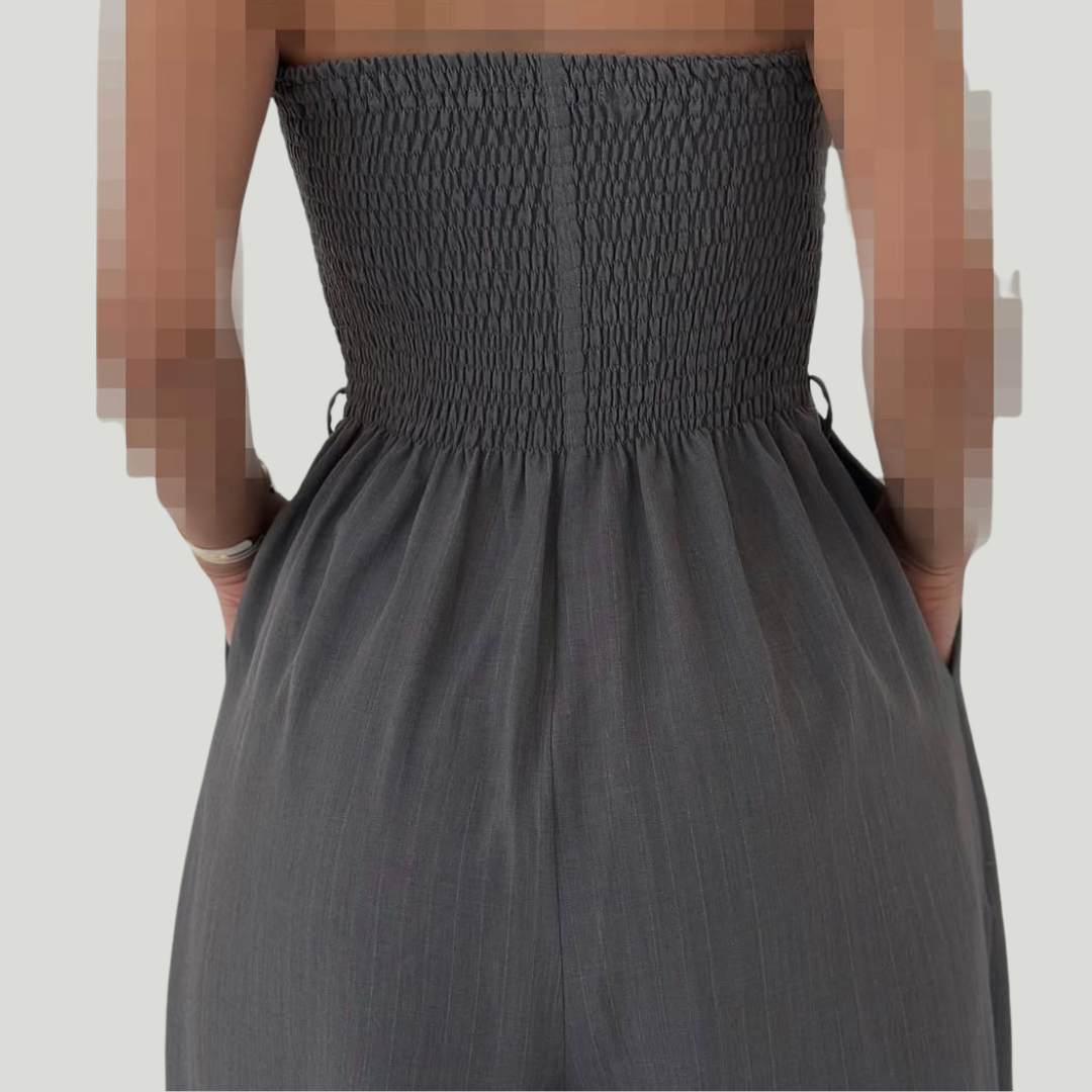 Lorayae - Soft-Touch Wide-Leg Jumpsuit & Jacket Set