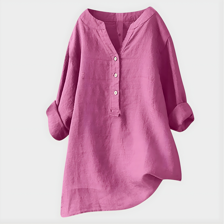 Fenella - Button Front Tunic Blouse