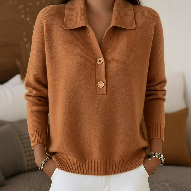 Marcellisse - Soft-Touch V-Neck Sweater