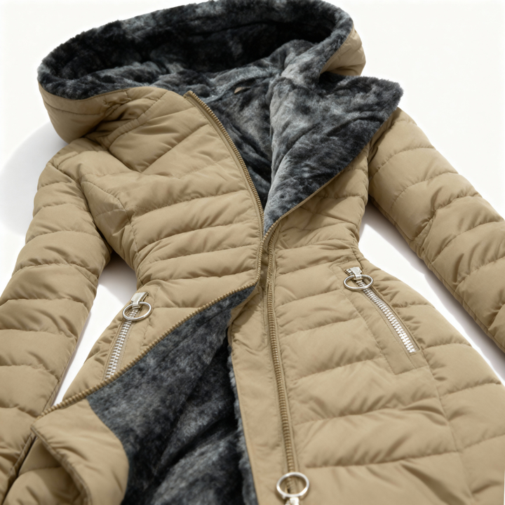 Leni - Warm Lined Hooded Puffer Coat