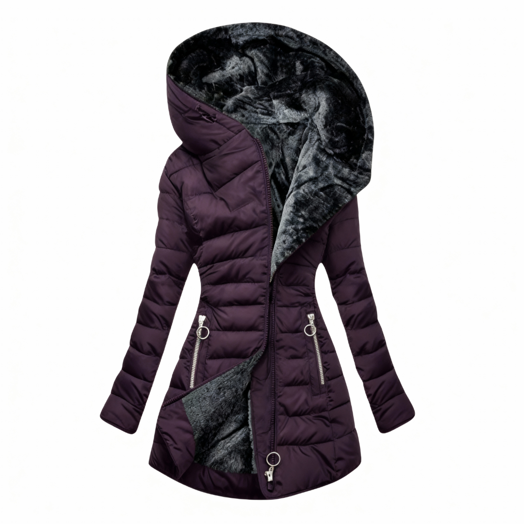 Leni - Warm Lined Hooded Puffer Coat