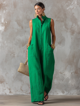 Ondine - Airy Sleeveless Jumpsuit