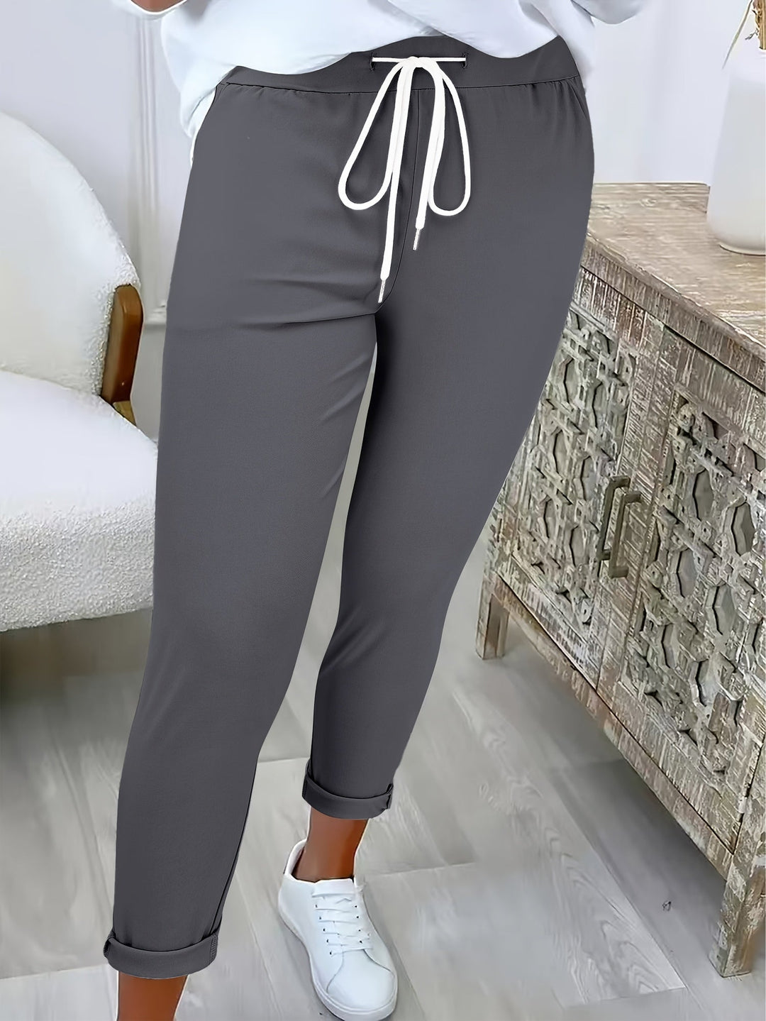 Tansy - Tailored Stretch Drawstring Trousers