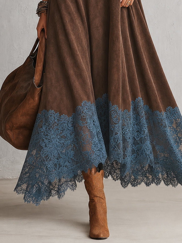 Pamina - Lace-Panel A-Line Dress