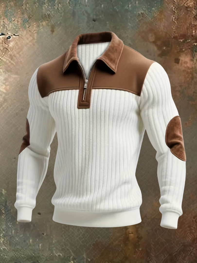 Cyrus - Textured Half-Zip Sweater