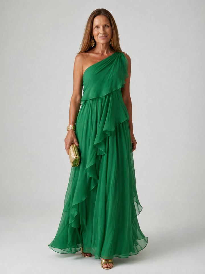 Katriana - Soft-Touch Ruffle Maxi Dress