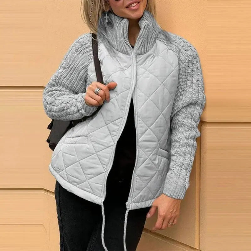 Corisanna - Warm Zip Front Knit Jacket