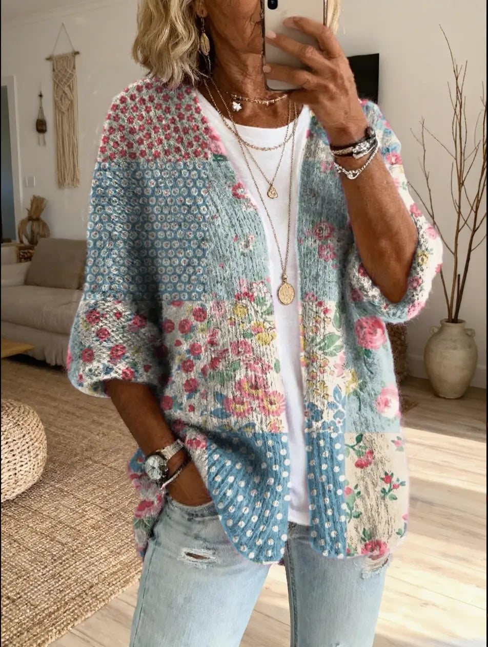 Xamira - Printed Open Front Cardigan