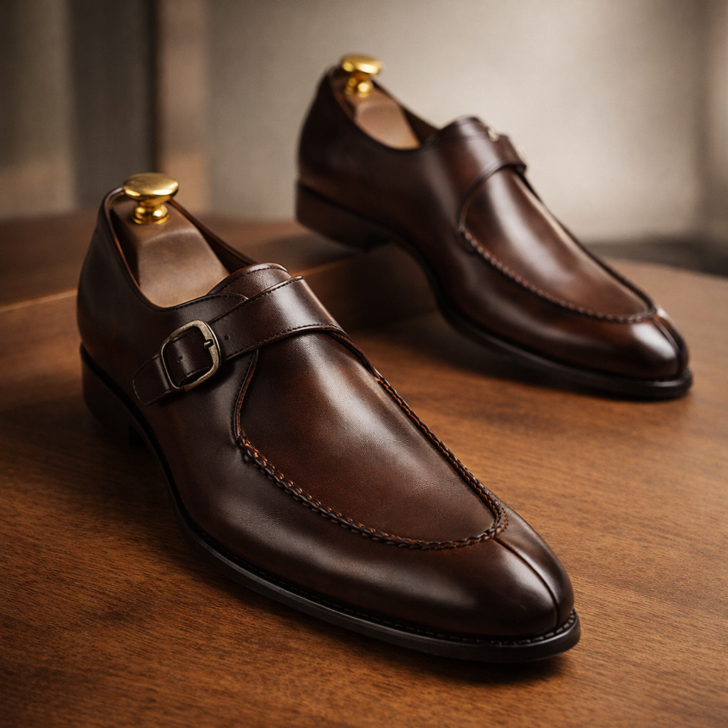Isaias - Polished Buckled Dress Shoes