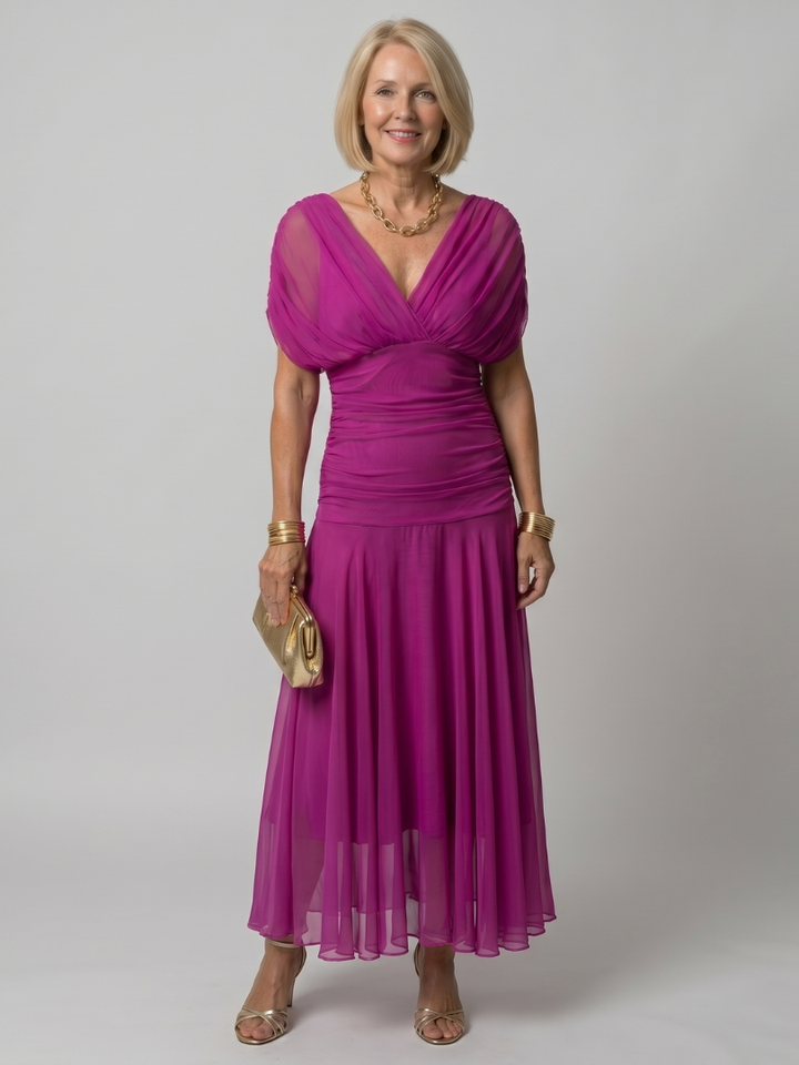 Galatea - Lightweight Off-Shoulder Midi Dress