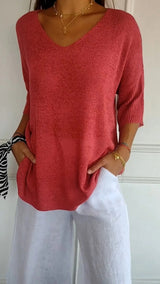 Urina - Soft-Touch V-Neck Top