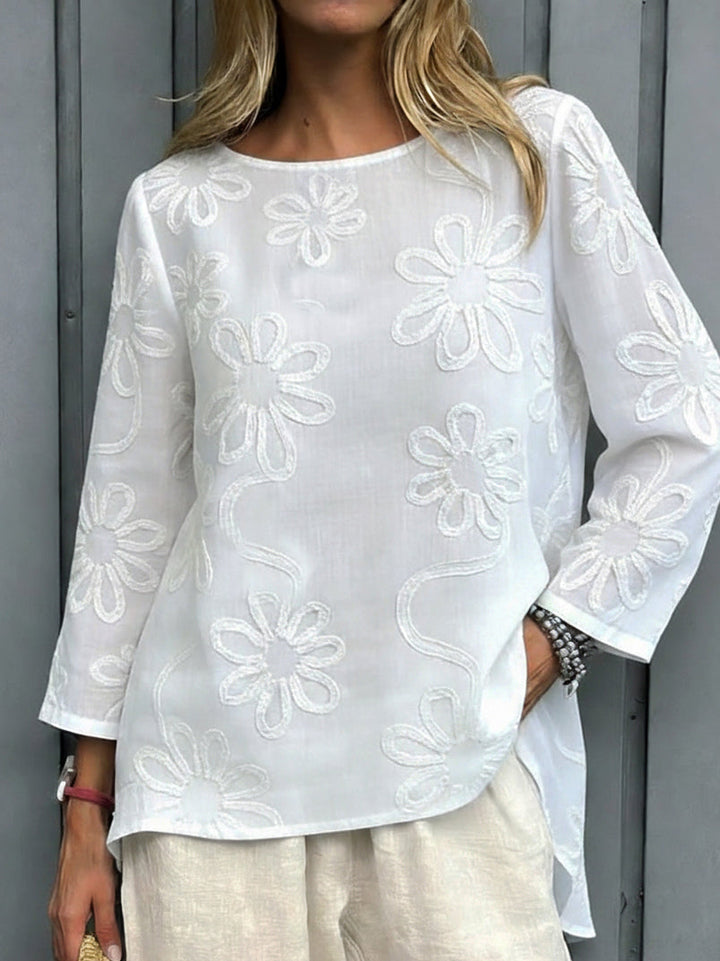 Kevara - Soft-Touch Long-Sleeve Blouse