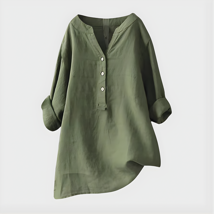Fenella - Button Front Tunic Blouse