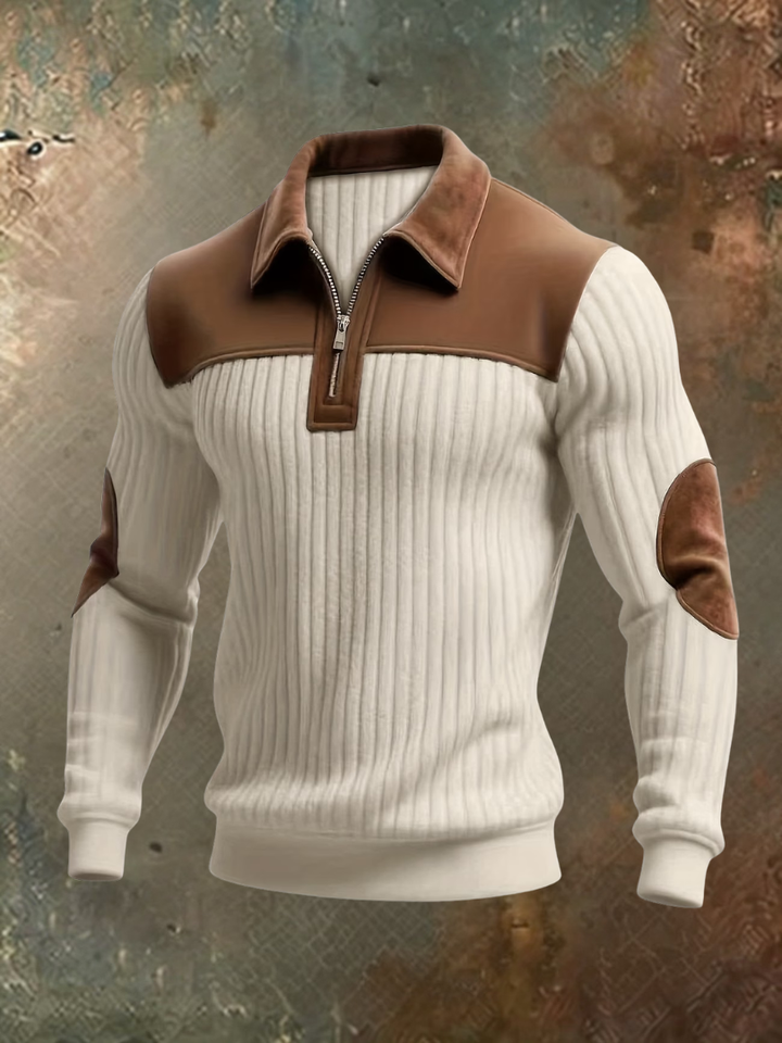 Cyrus - Textured Half-Zip Sweater