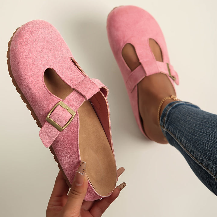 Korae - Buckle T-Strap Clogs