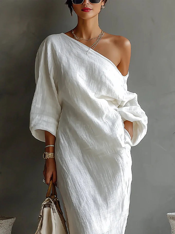 Adoressa - Sculptural One-Shoulder Maxi Dress