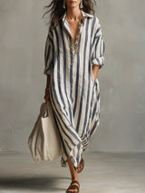 Velinna - Breezy Linen Maxi Dress
