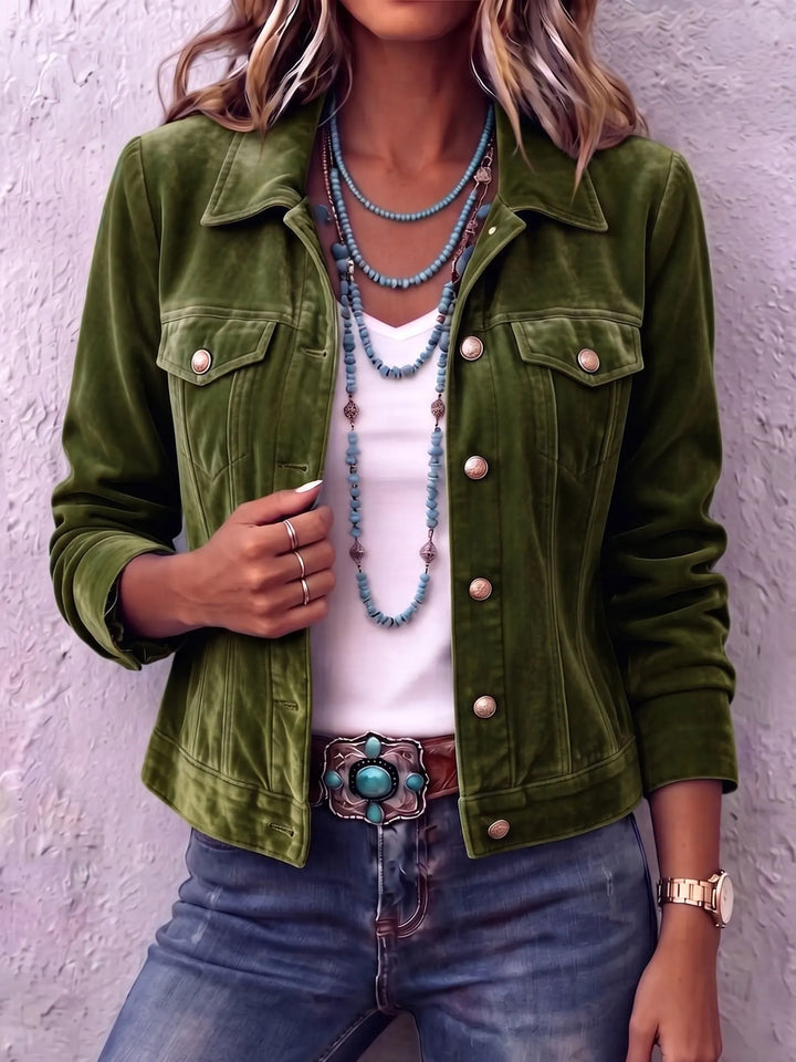 Amandria - Vintage Wash Button Jacket