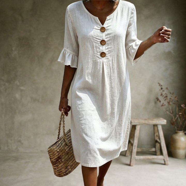 Sorella - Soft-Touch Ruffle-Sleeve Dress