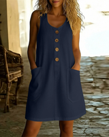 Katelin - Breezy Button-Front Summer Dress