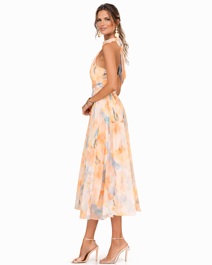 Ulani - Lightweight Halter Neck Maxi Dress