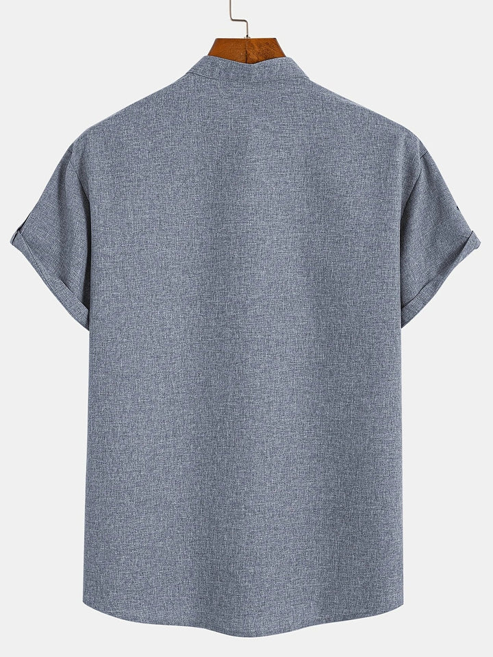 Harlan - Textured High-Collar Shirt