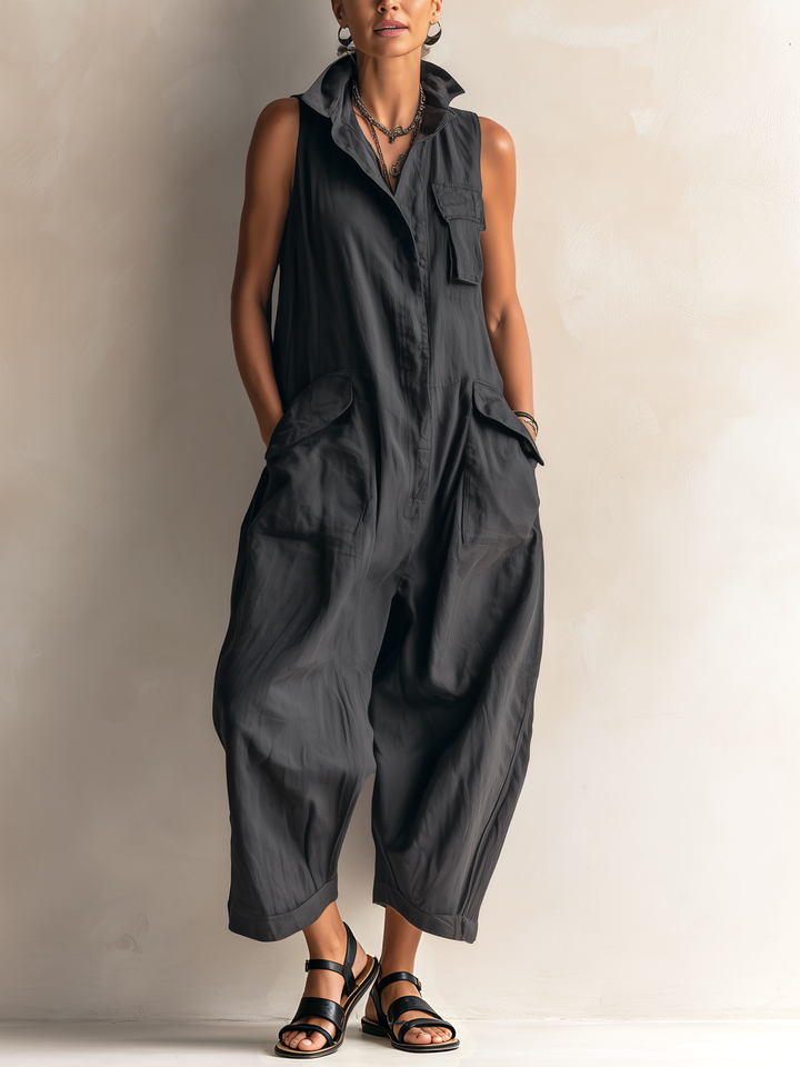 Nerine - Soft-Touch Cargo Jumpsuit