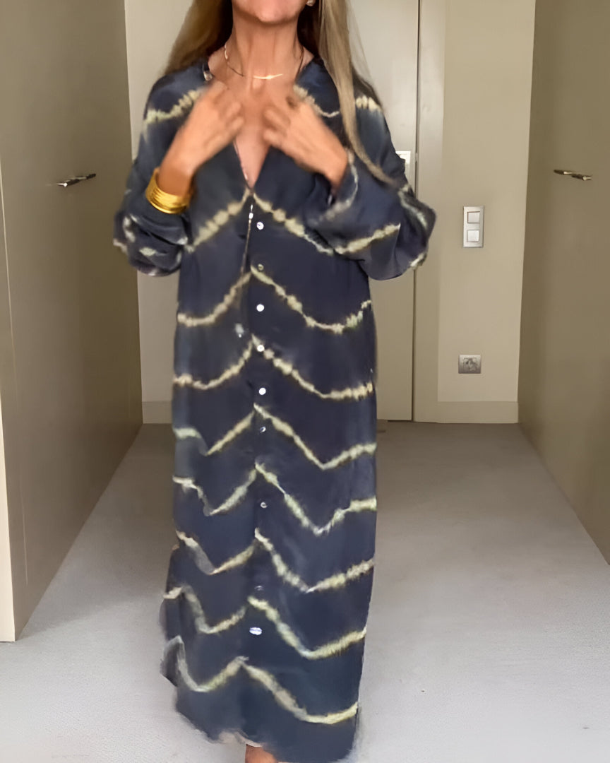 Aviyra - Soft-Touch Striped Boho Maxi Dress