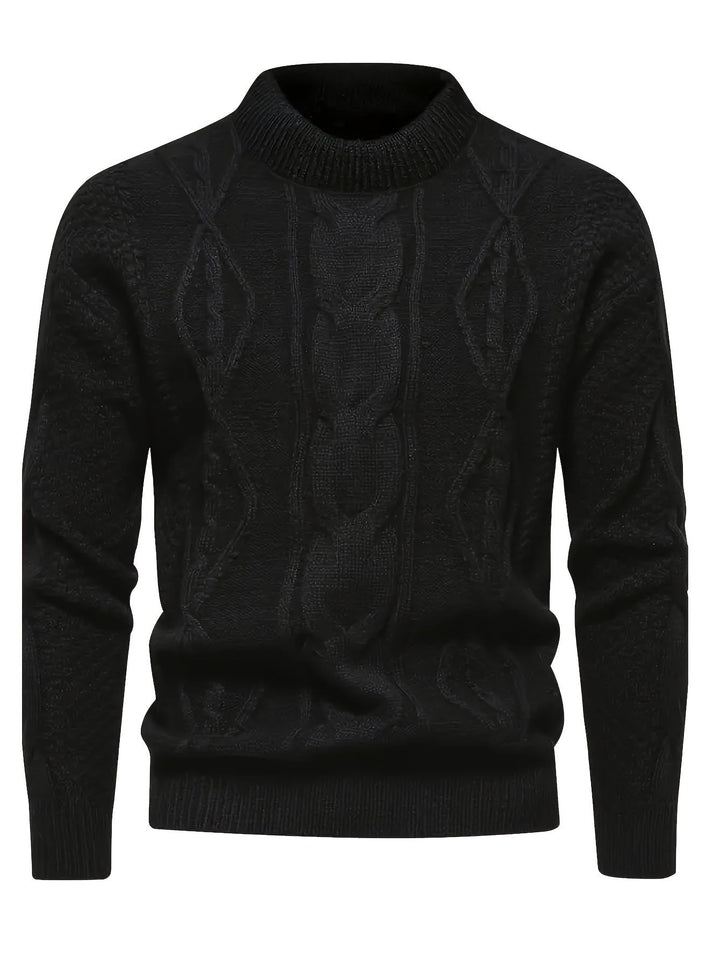 Kael - Cable Knit Mock Neck Sweater