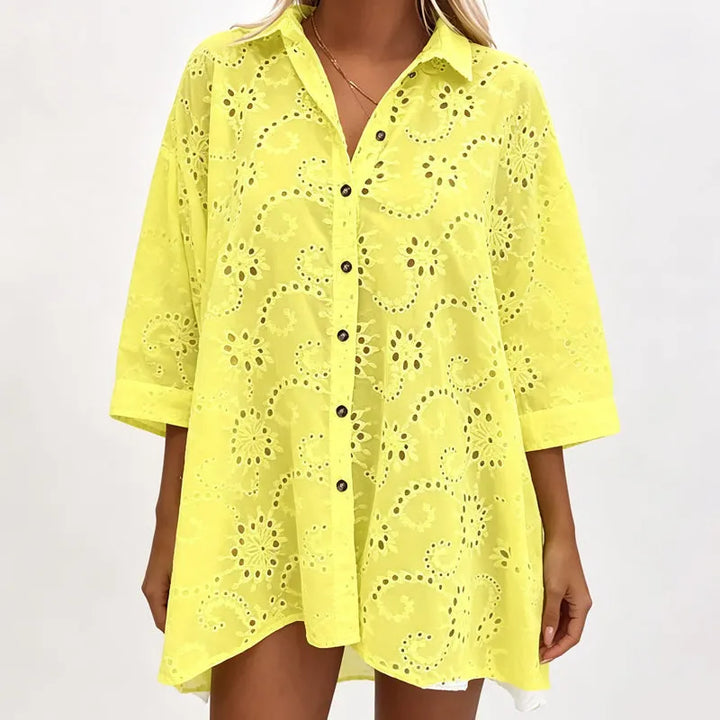 Amarielle - Breezy Embroidered Button Dress