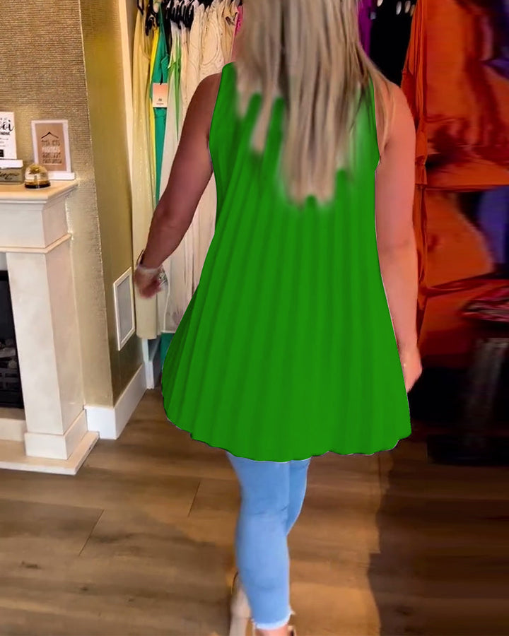 Taisa - Soft-Touch Ruffled Sleeveless Top