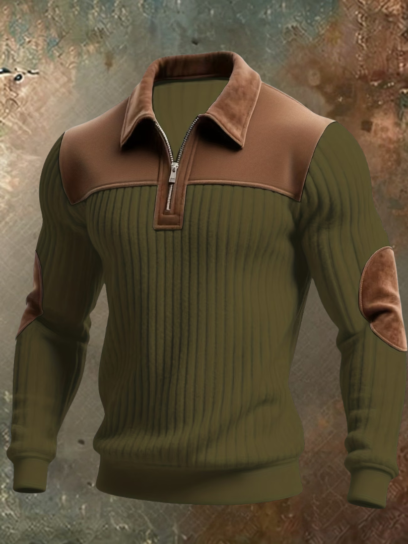 Cyrus - Textured Half-Zip Sweater