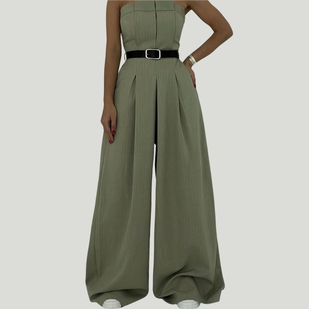 Lorayae - Soft-Touch Wide-Leg Jumpsuit & Jacket Set