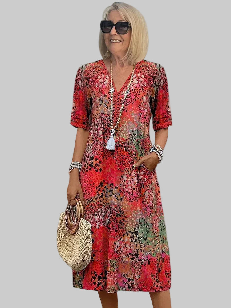 Marisse - Soft-Touch Floral Midi Dress