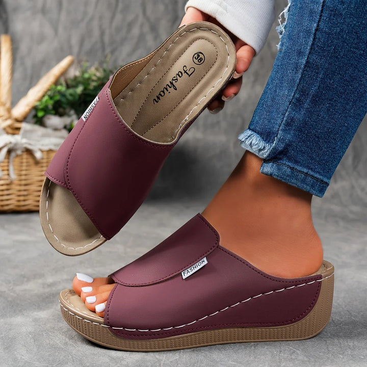 Verena - Platform Slip-On Sandals