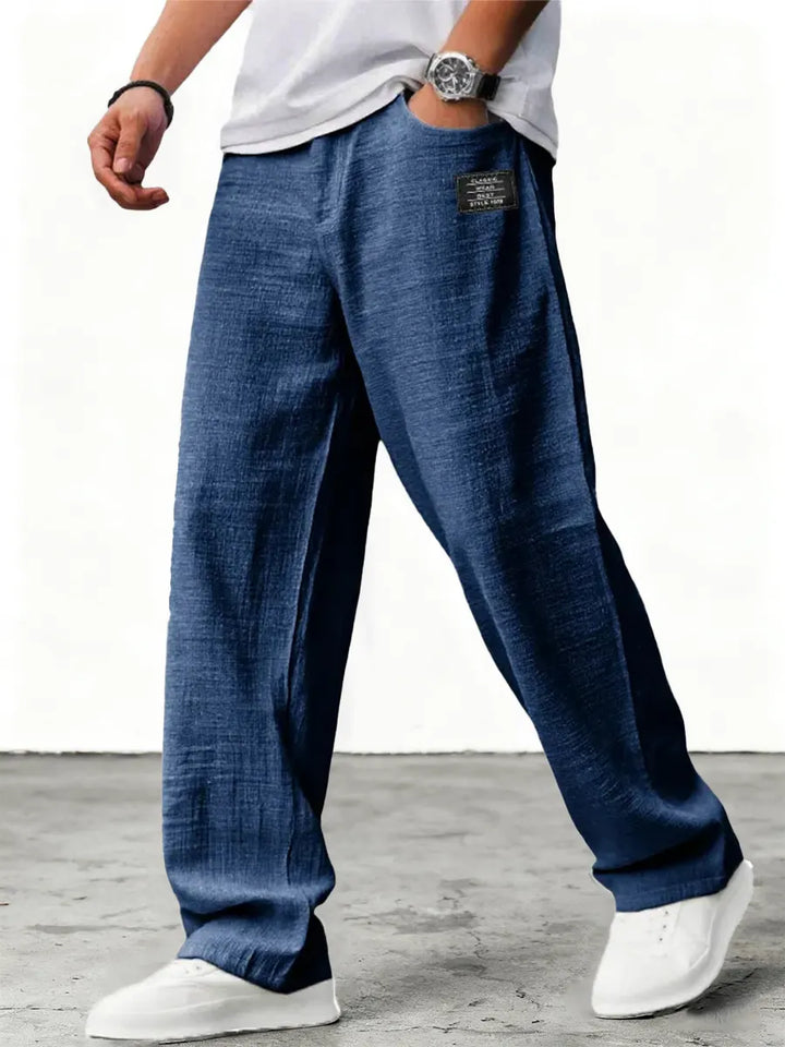 Aron - Lightweight Textured Trousers
