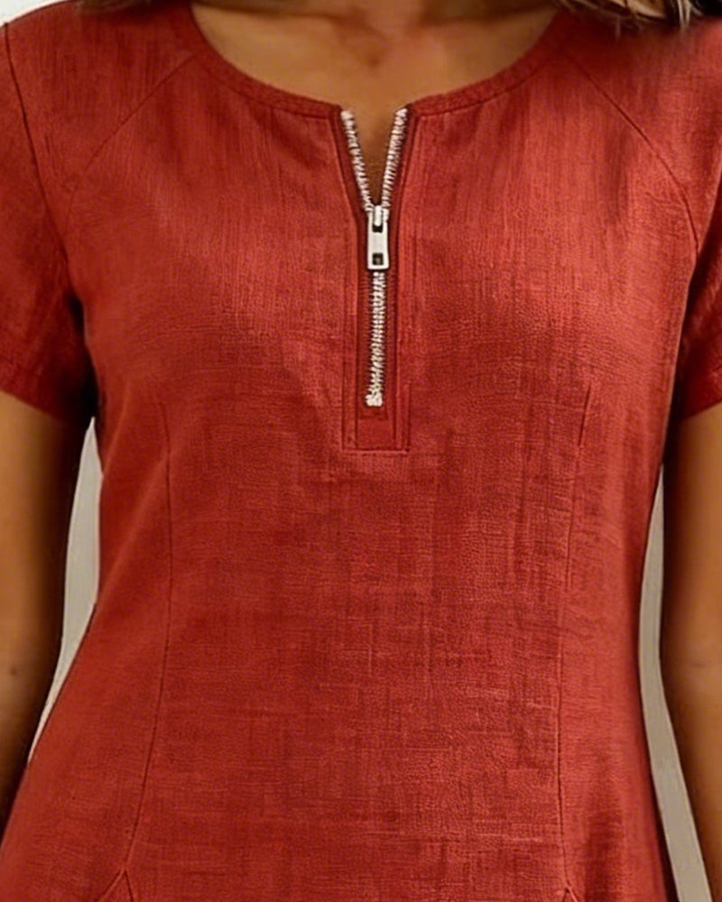 Ravelle - Soft-Touch Linen A-Line Dress