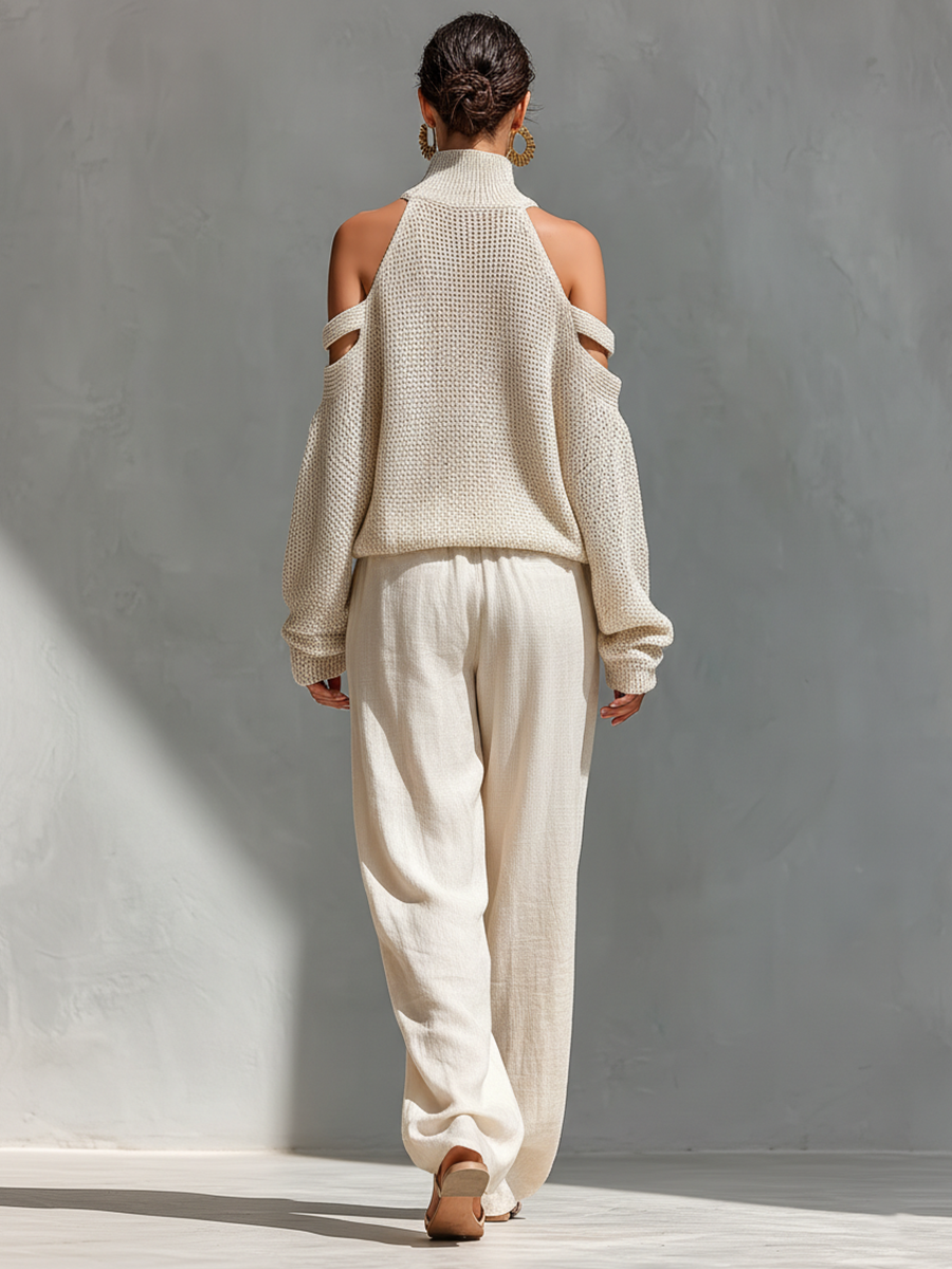 Diorelle - Knit Top and Wide Leg Set