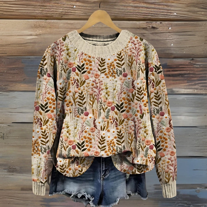 Aylinrae - Soft-Touch Floral Sweater