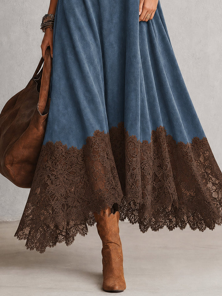 Pamina - Lace-Panel A-Line Dress