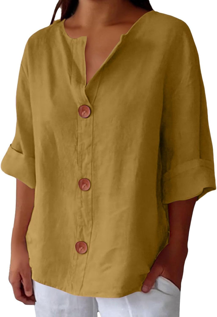 Piera - Breezy Linen Blouse