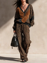Jorie - Soft-Touch Animal-Print Co-ord Set
