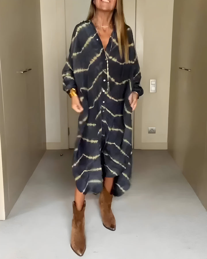 Aviyra - Soft-Touch Striped Boho Maxi Dress