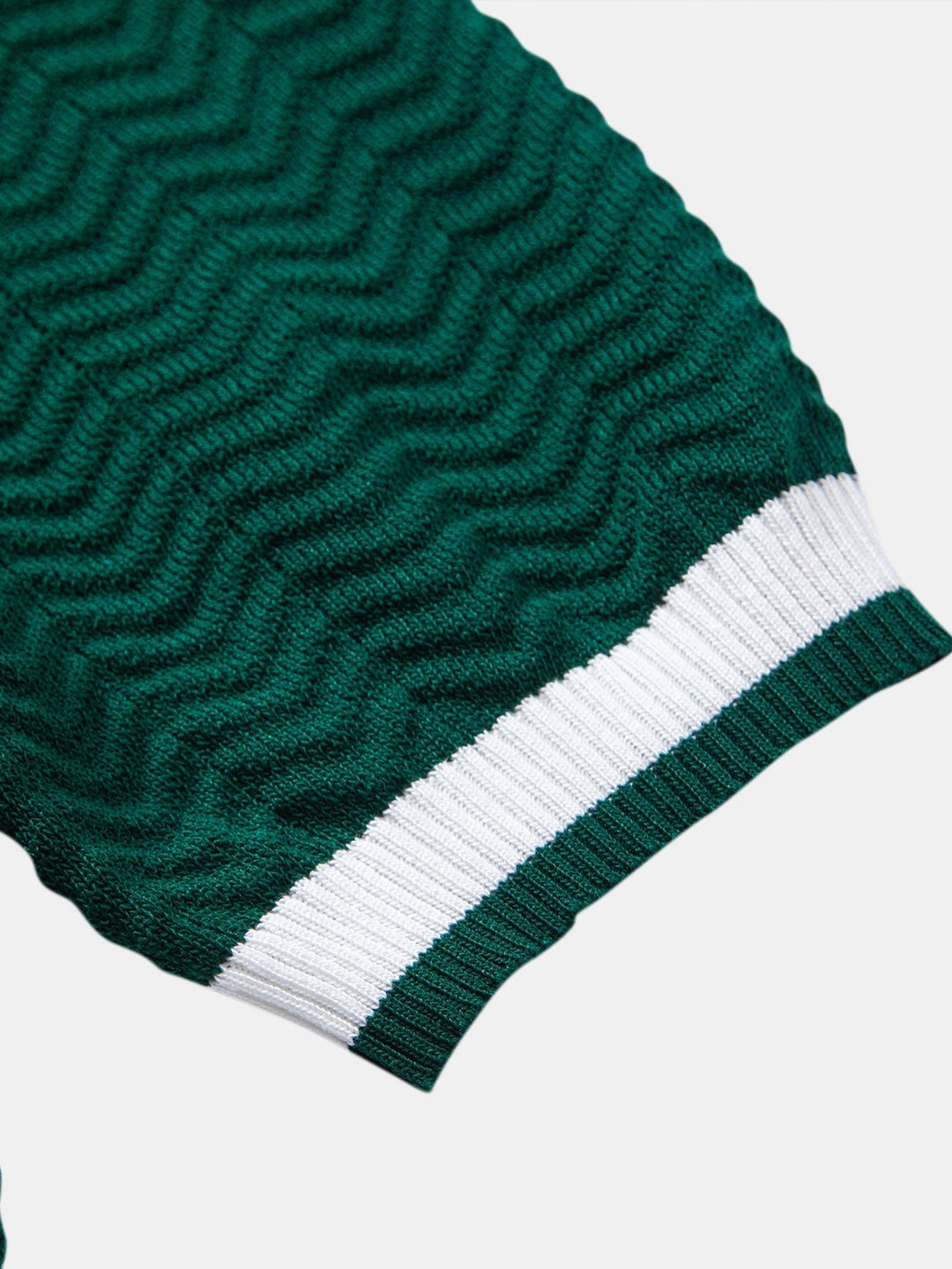 Arleno - Textured V-Neck Knit Polo